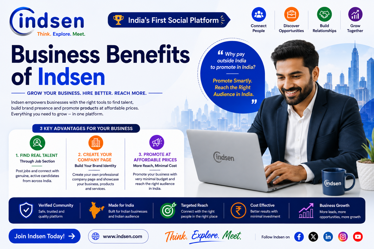 Indsen-India's own professional network.
