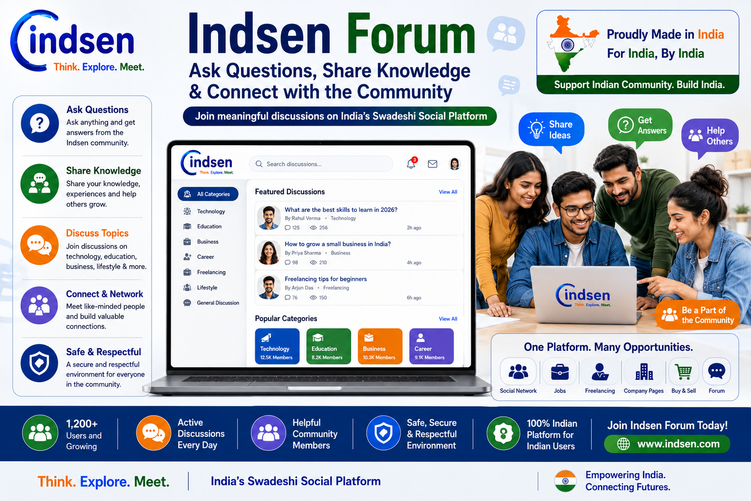 Indsen Forum for asking questions, sharing knowledge and connecting with the Indian community